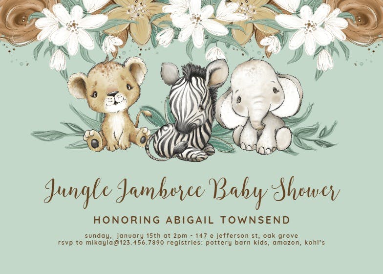 Cuddle babies -  invitación para baby shower de bebé niño