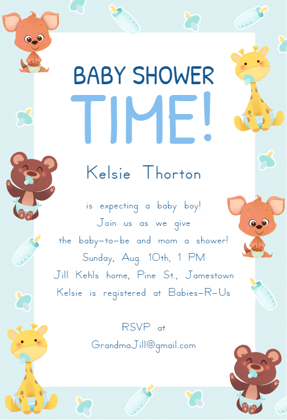 grandma baby shower invitations