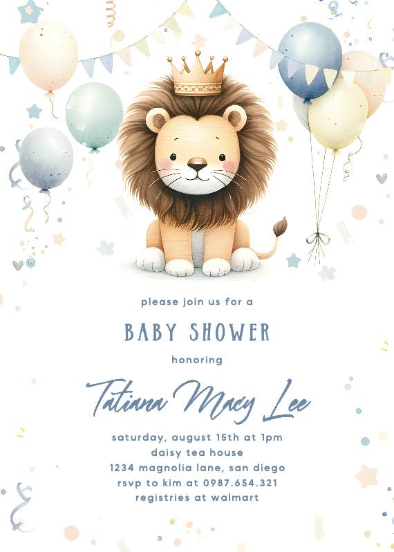 Cute critter -  invitación para baby shower