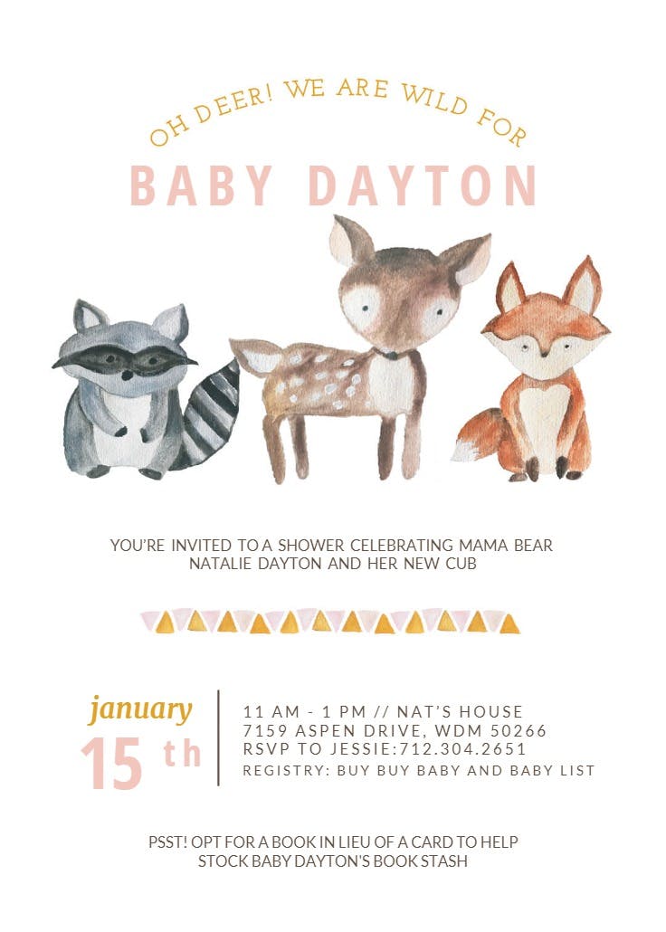 Cute cubs - invitación para baby shower