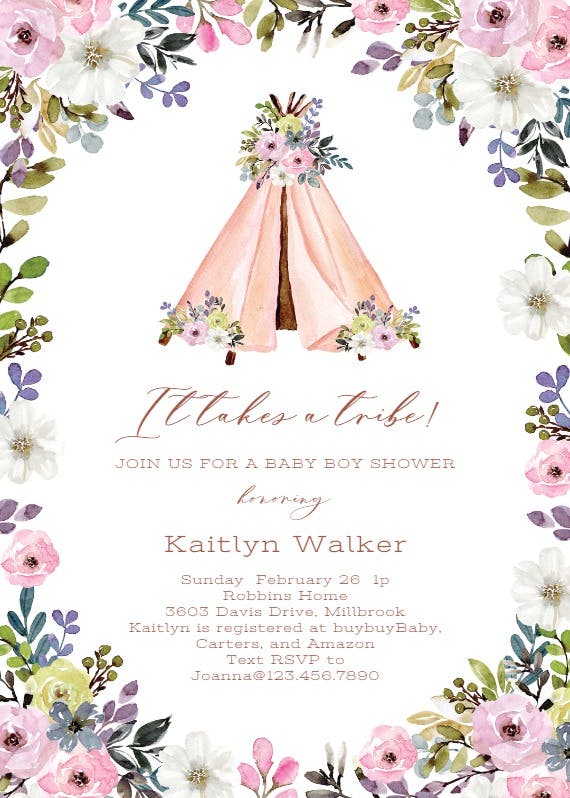 Cutest camper - baby shower invitation