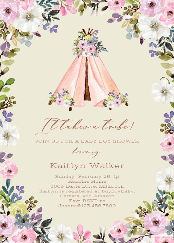 Cutest camper -  invitación para baby shower de bebé niña gratis