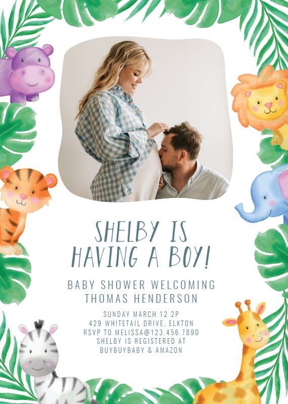 Cutest cub -  invitación para baby shower de bebé niño