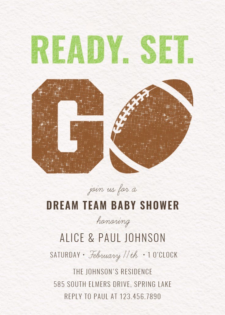 Distressed leather - baby shower invitation