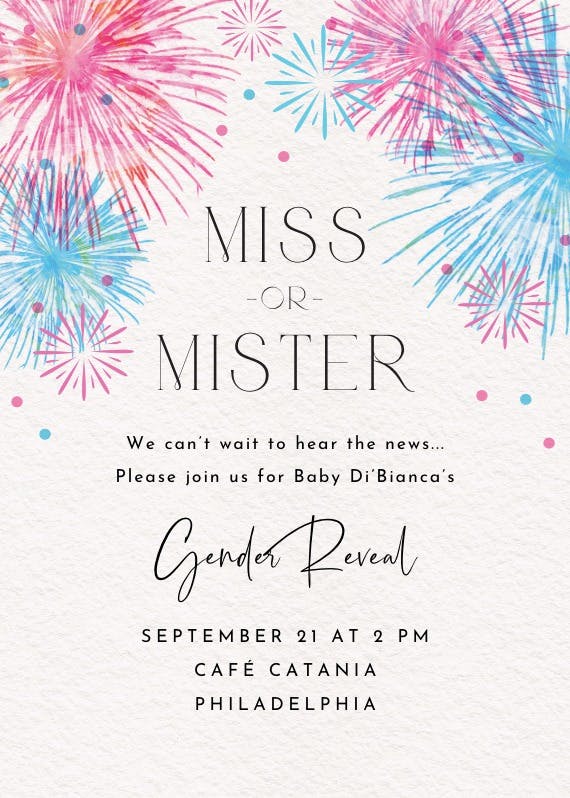 Exciting news - party invitation