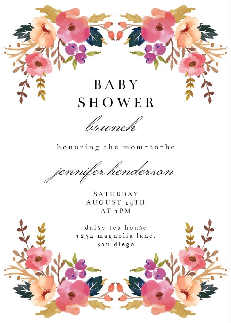 Fairy forest woodland - baby shower invitation