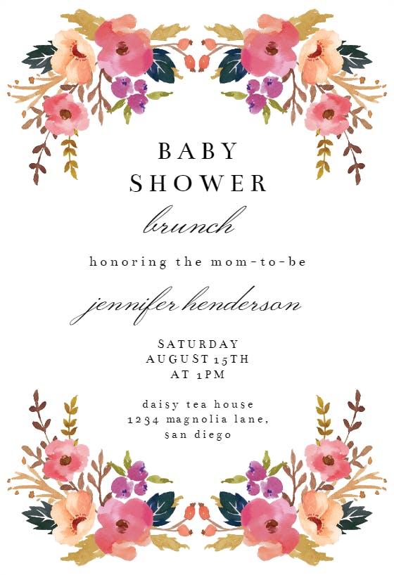 Fairy forest woodland - baby shower invitation
