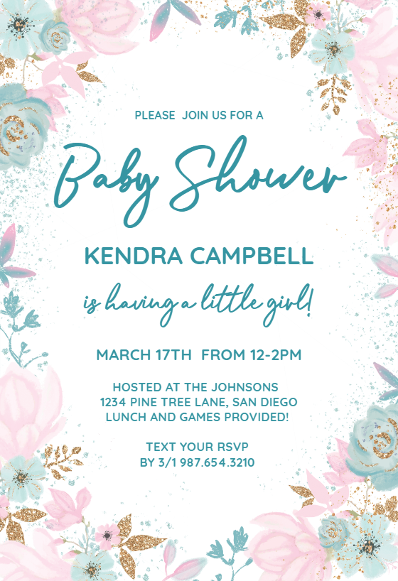 Fairy Garden - Baby Shower Invitation Template | Greetings Island