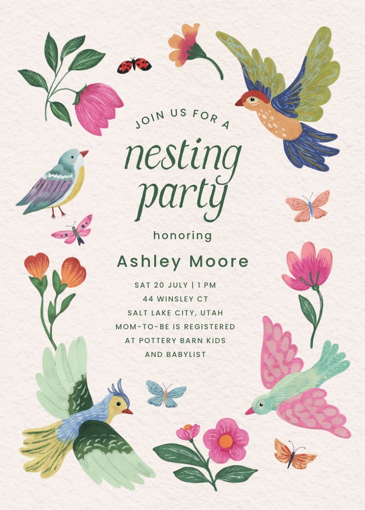 Feathering the nest - invitación para todos los días