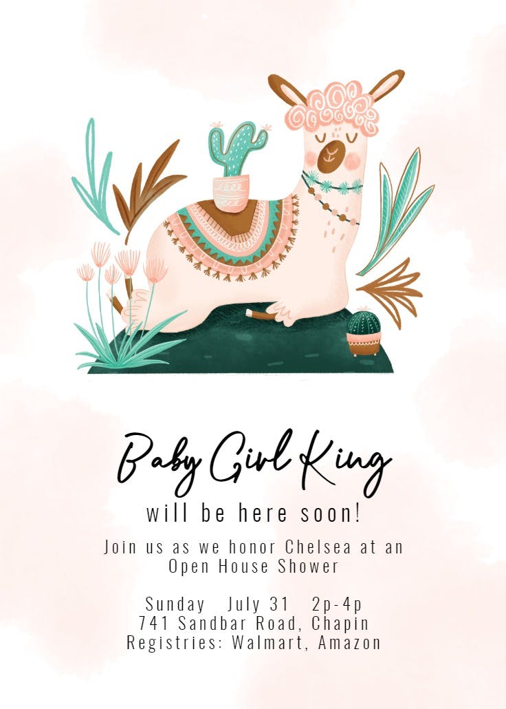 Fiesta fete - baby shower invitation