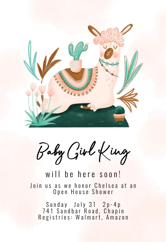Fiesta fete -  invitación para baby shower