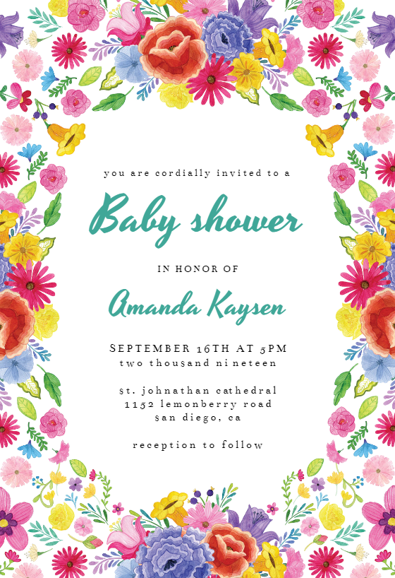 free fiesta baby shower invitations