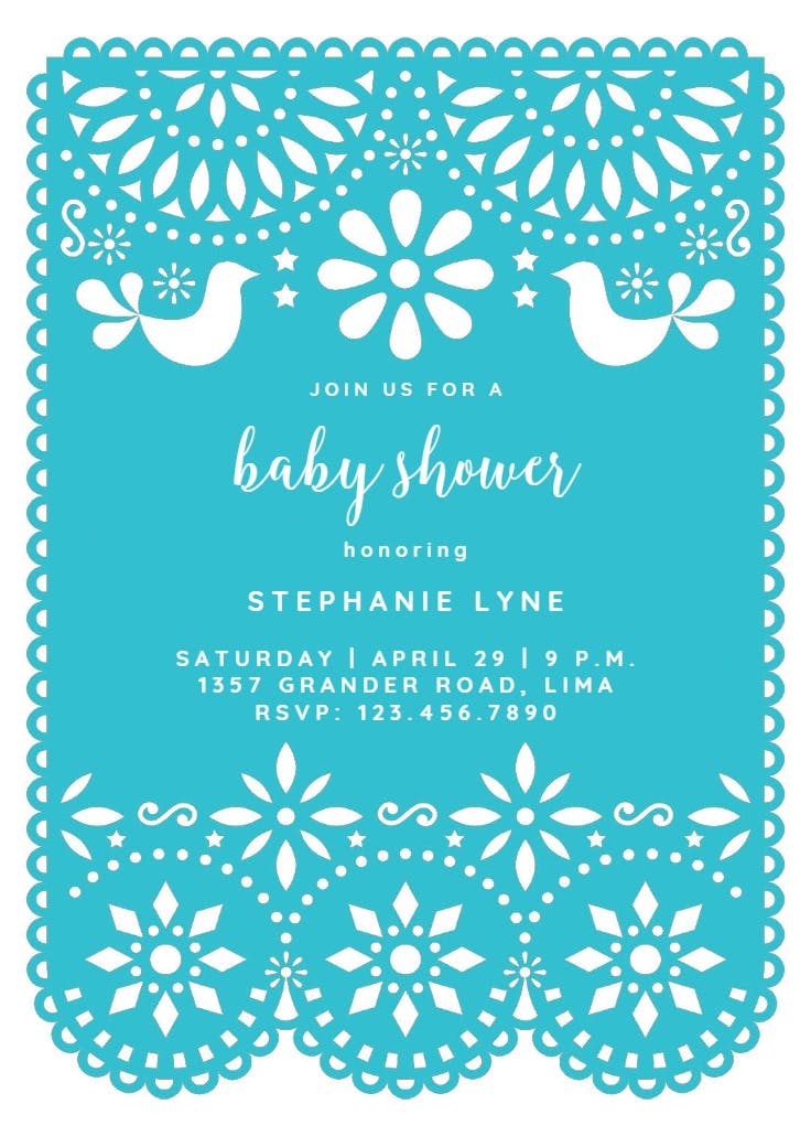 Fiesta party - baby shower invitation