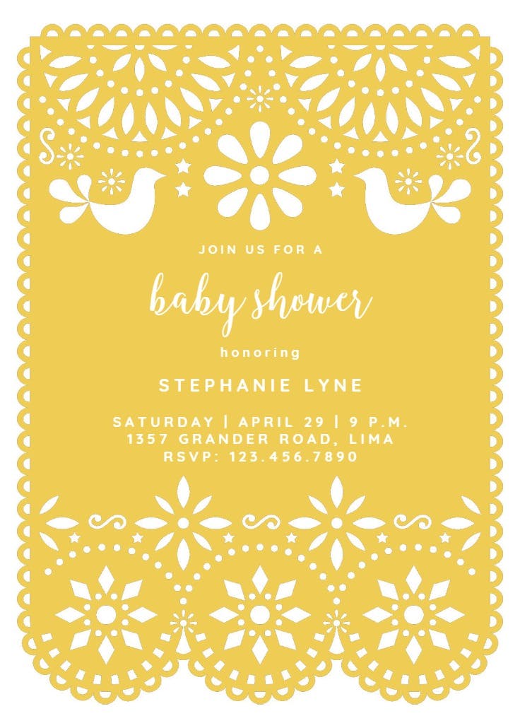 Fiesta party - baby shower invitation