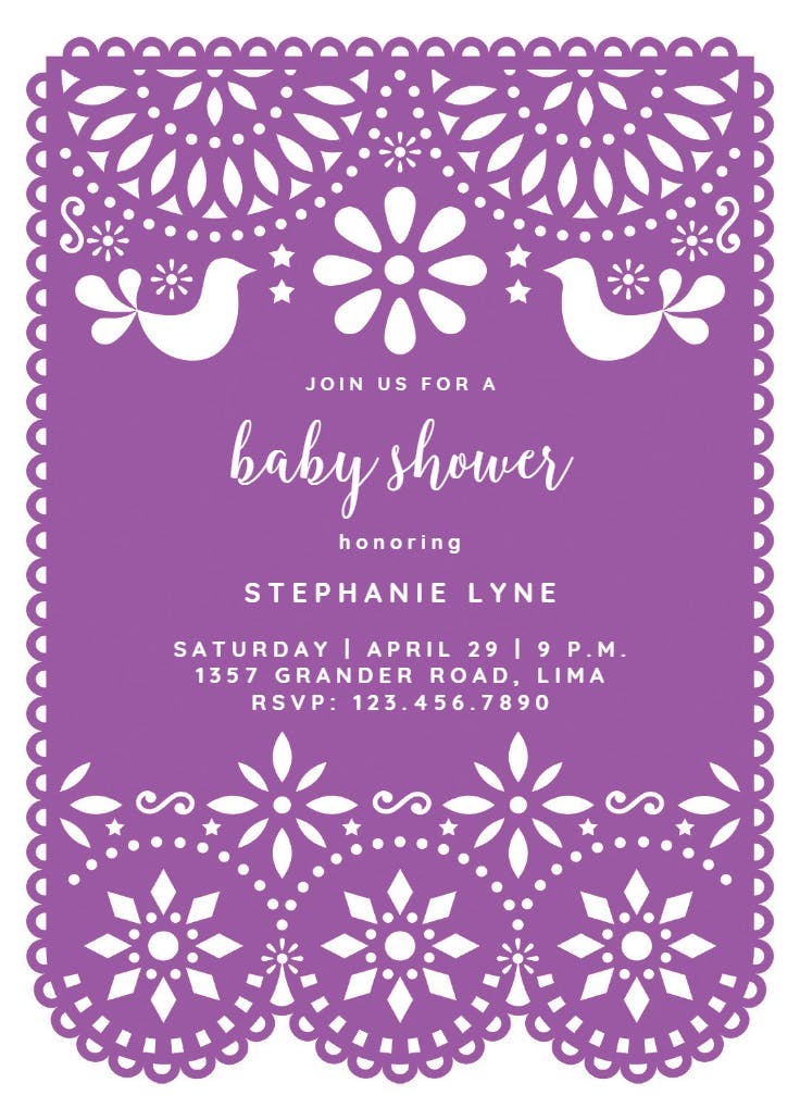 Fiesta party - baby shower invitation