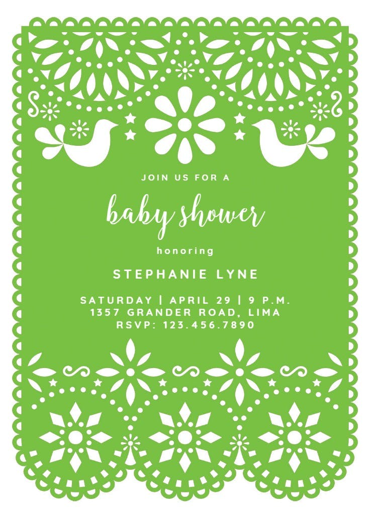 Fiesta party - baby shower invitation