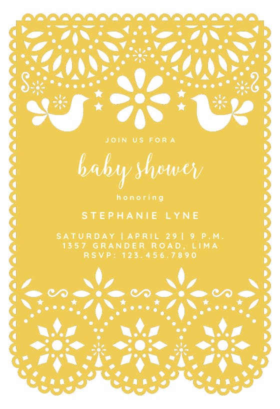 Fiesta party -  invitación para baby shower