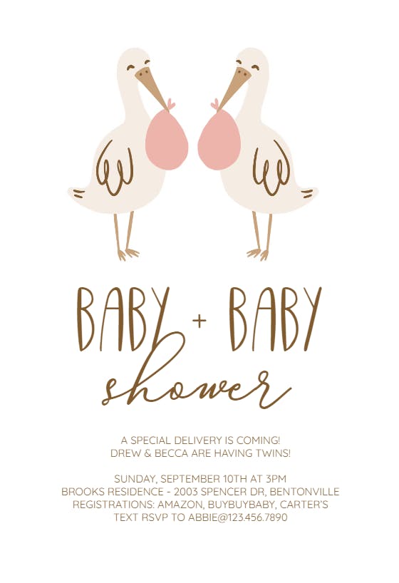 First class - baby shower invitation