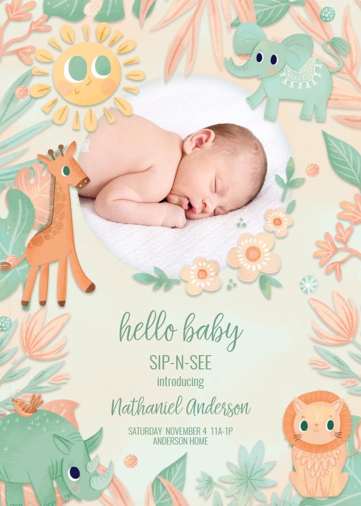 First date - baby shower invitation