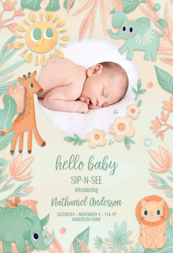 First date - baby shower invitation