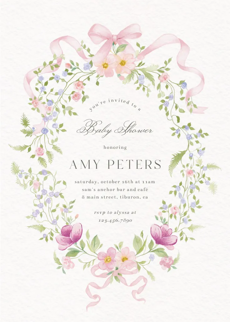 Framed in love -  invitación para baby shower