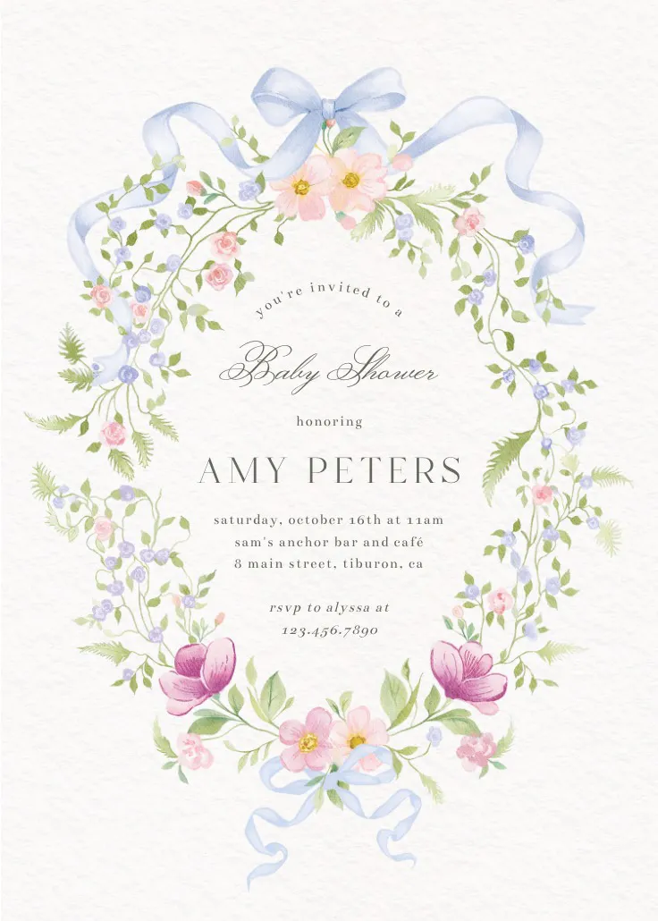 Framed in love – babyshower-einladung