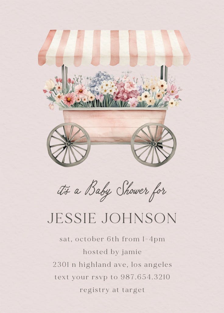 Fresh off the market -  invitación para baby shower