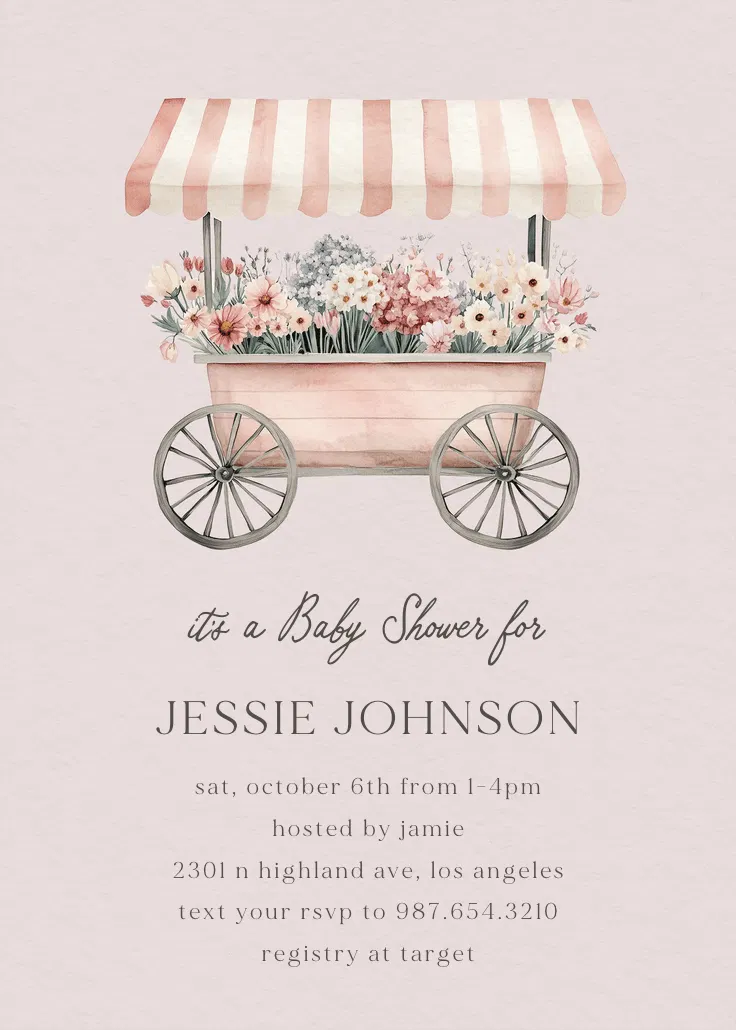Fresh off the market – babyshower-einladung