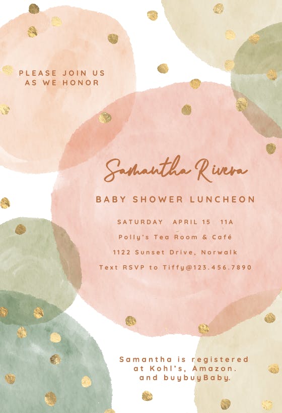 Full of dots -  invitación para baby shower