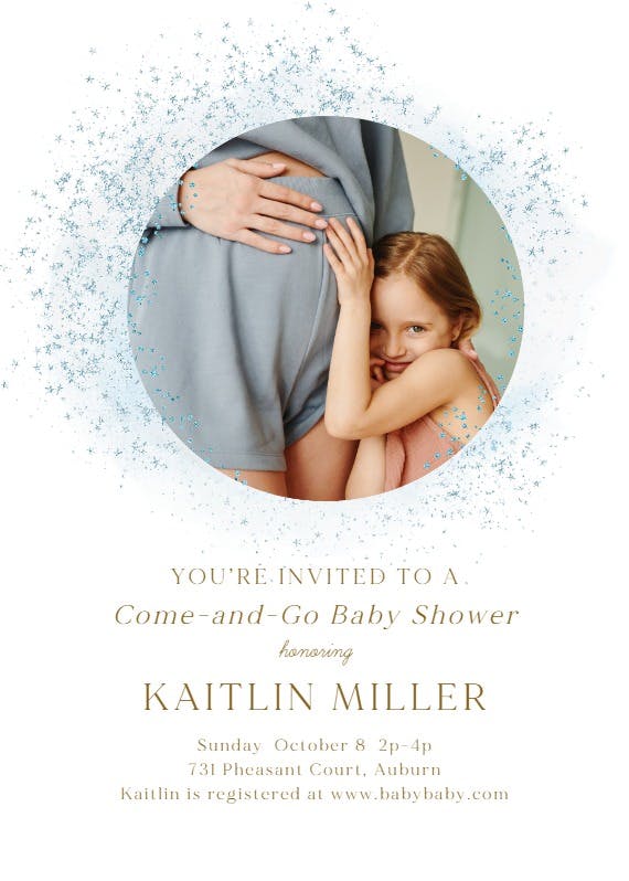 Growing & glowing - baby shower invitation