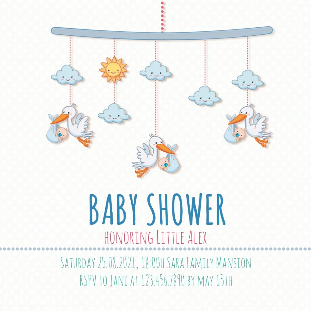 Happy babies - baby shower invitation