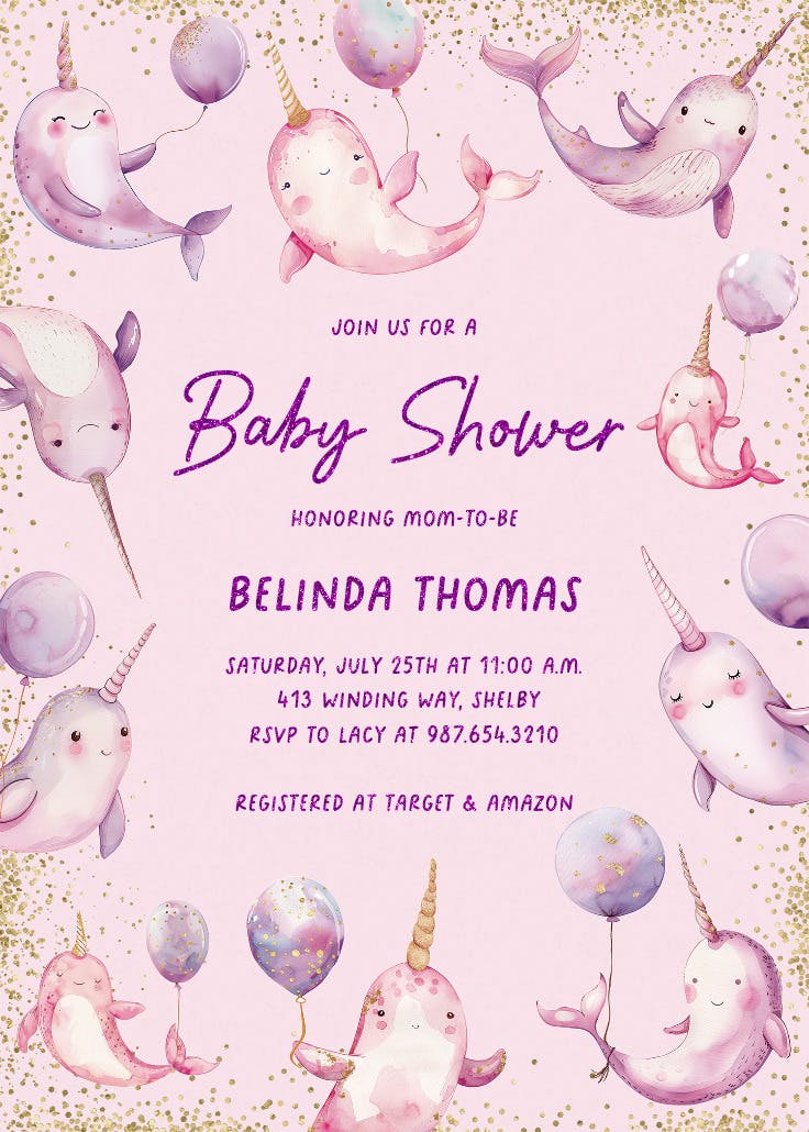 Headed to the sea -  invitación para baby shower