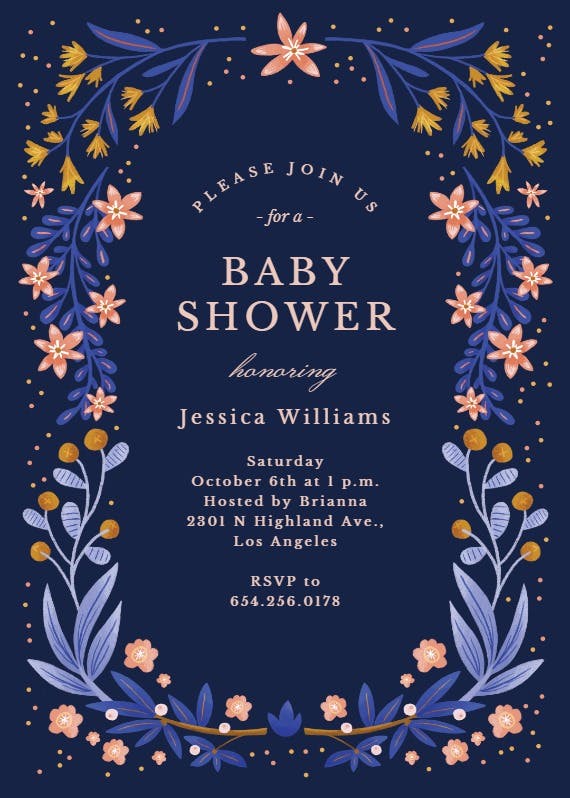 Heart connection - baby shower invitation