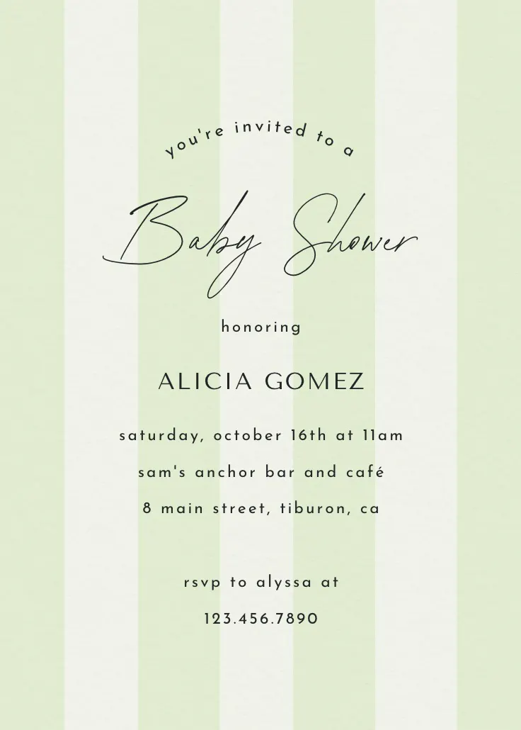 Heavenly blessings - baby shower invitation