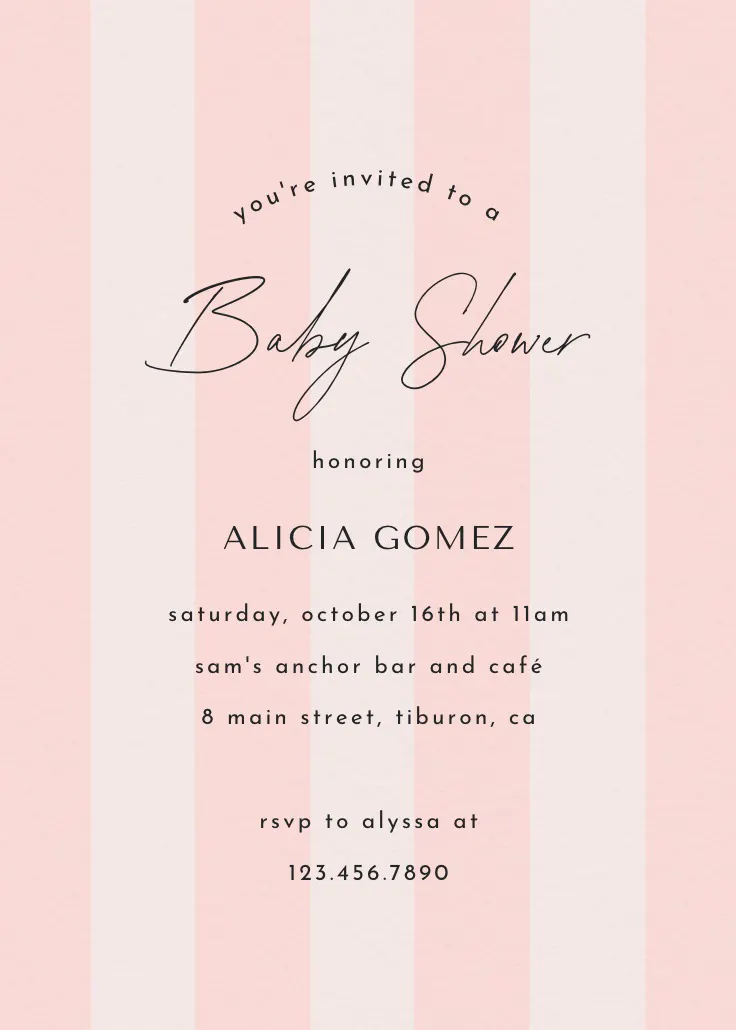 Heavenly blessings - baby shower invitation