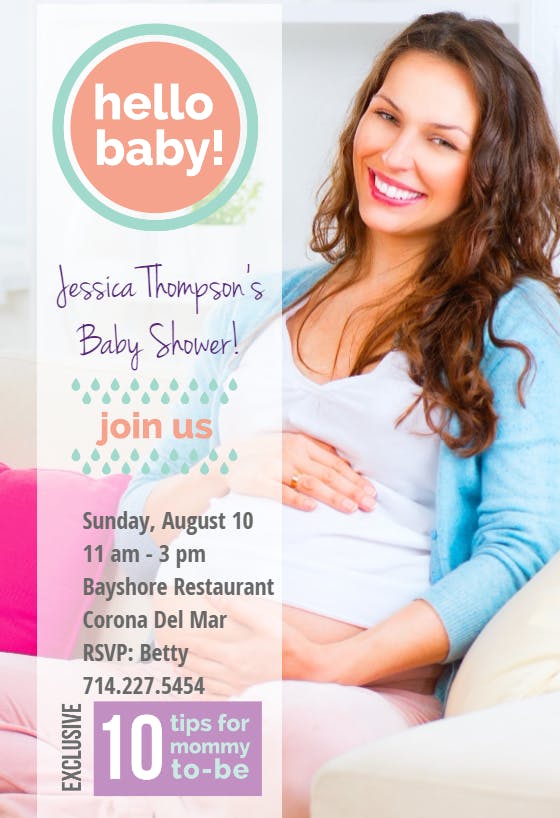 Hello baby magazine - baby shower invitation