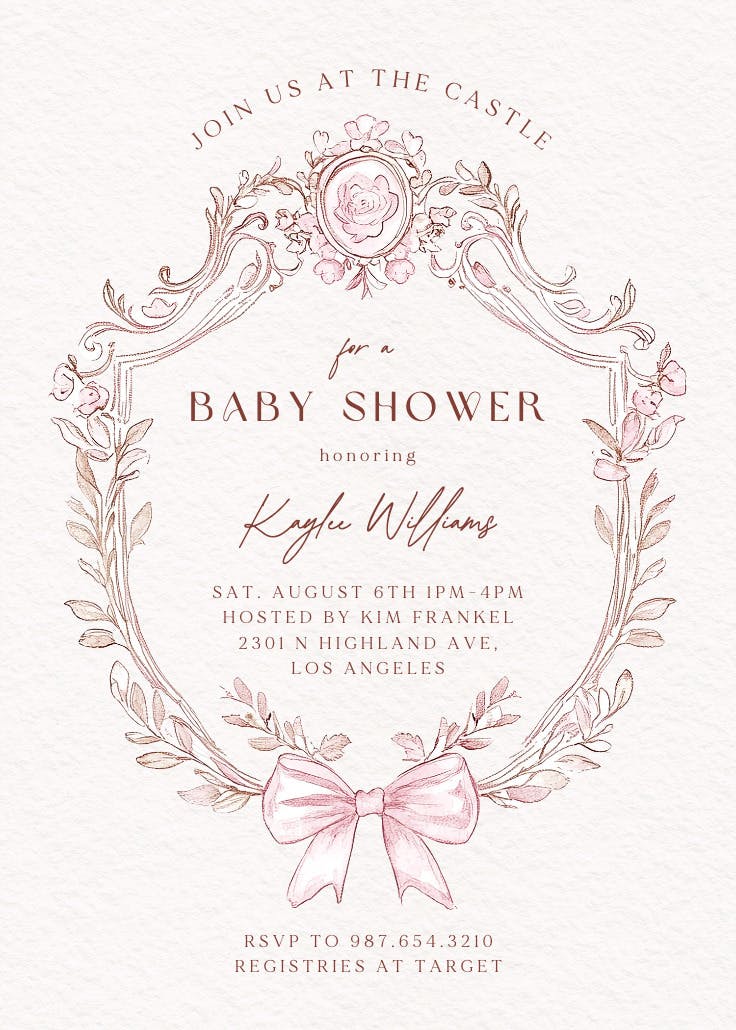 Her royal shower - baby shower invitation
