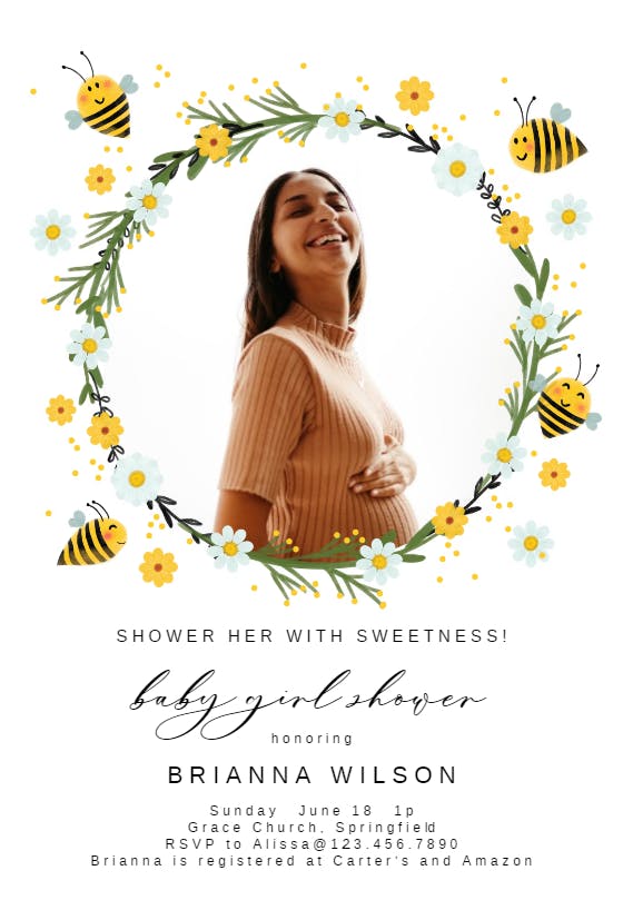 Honey helpers -  invitación para baby shower de bebé niño gratis
