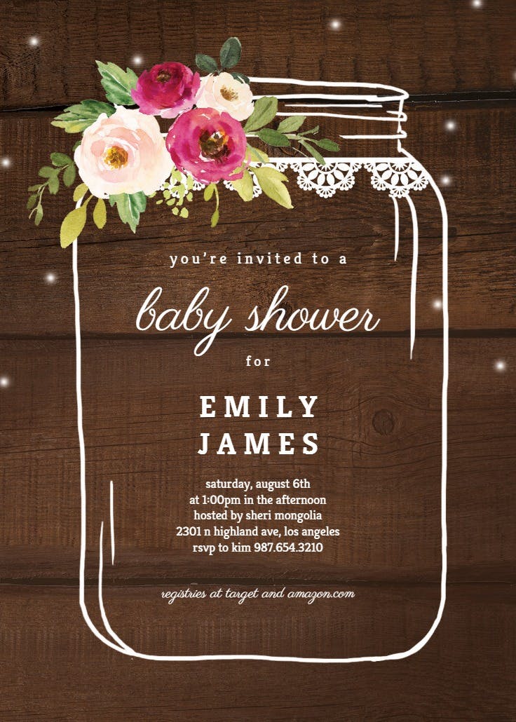 Jar of love - invitación para baby shower