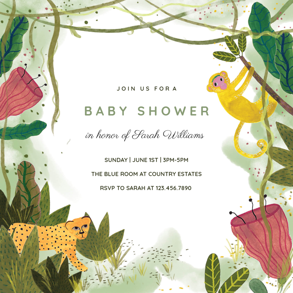 african themed baby shower invitations