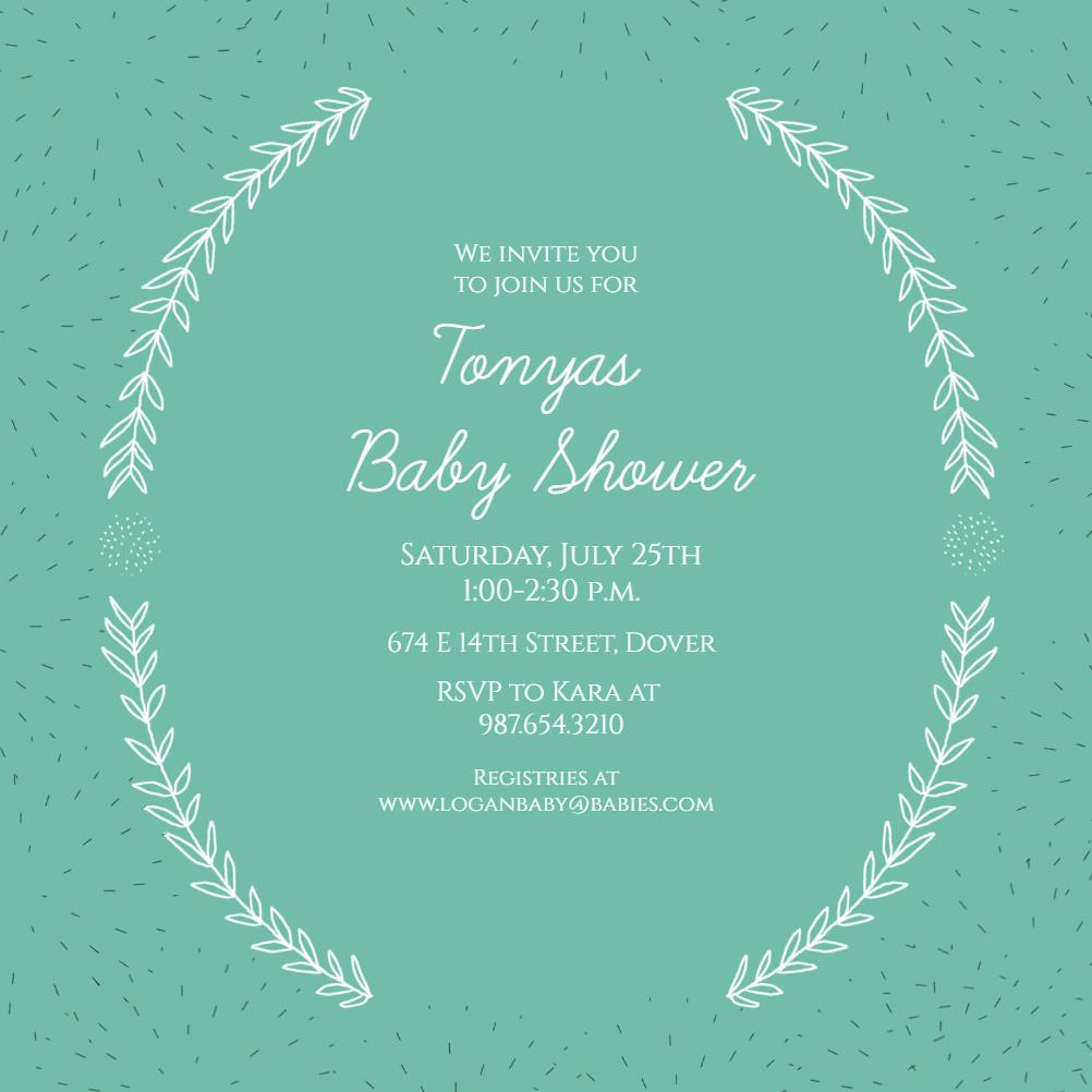 Laurel simplicity - baby shower invitation