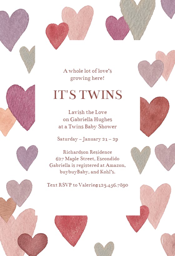 Little loves -  invitación para baby shower