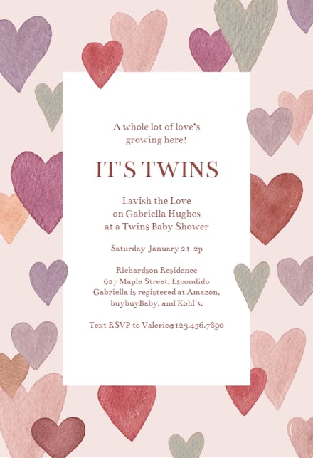 Matched Set - Baby shower invitation Template (Free) | Greetings Island