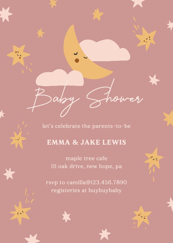 Little star - baby shower invitation