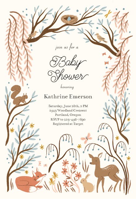 Magical forest (By Meghann Rader) - Baby Shower Invitation