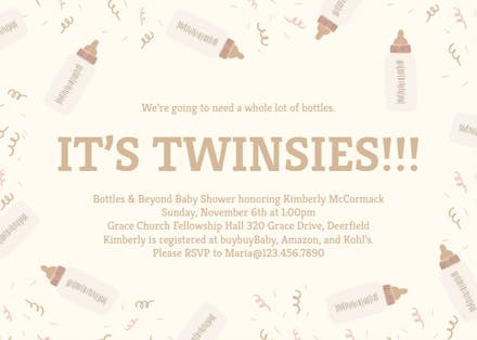 Matched Set - Baby Shower Invitation