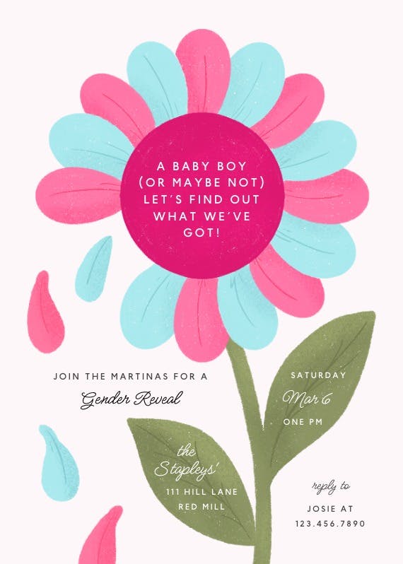 Maybe maybe not - gender reveal invitation