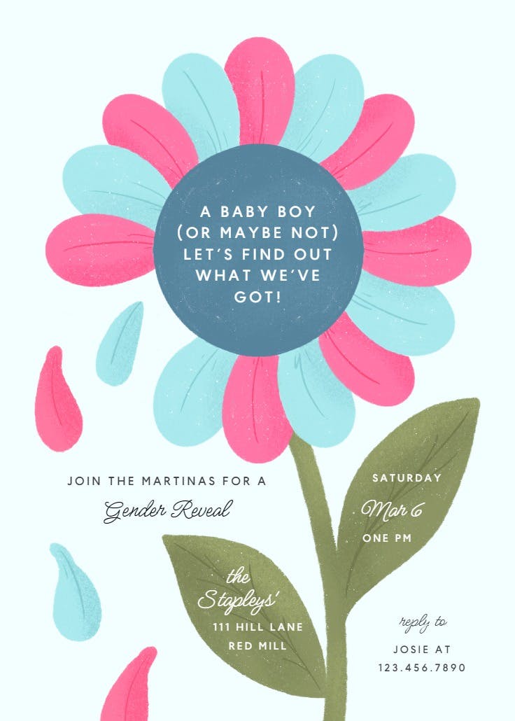 Maybe maybe not - gender reveal invitation