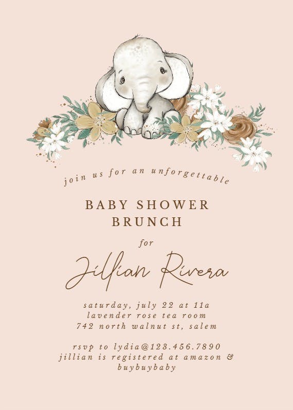 Memorable moments - baby shower invitation