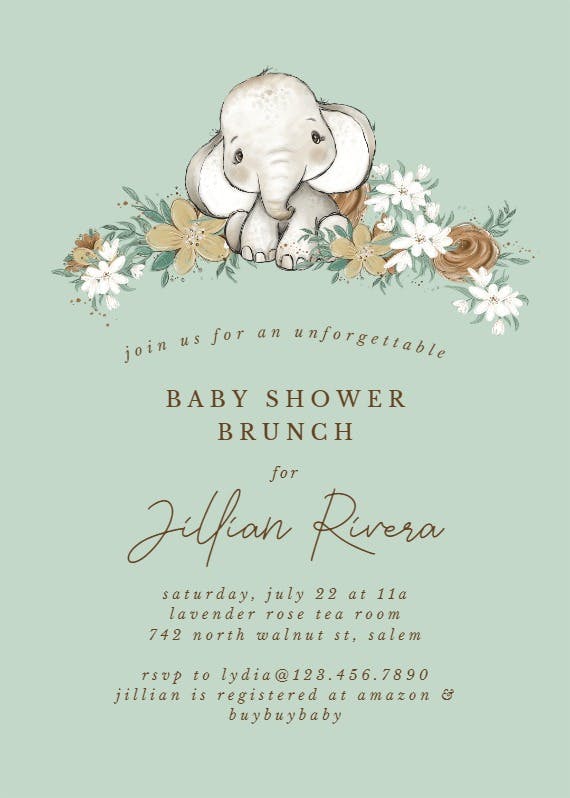 Memorable moments - baby shower invitation